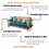 الصورة المصغرة: Teal Blue 4 Seater Sofa Cover With Tassels |Anti-Slip Slipcover for Living Room