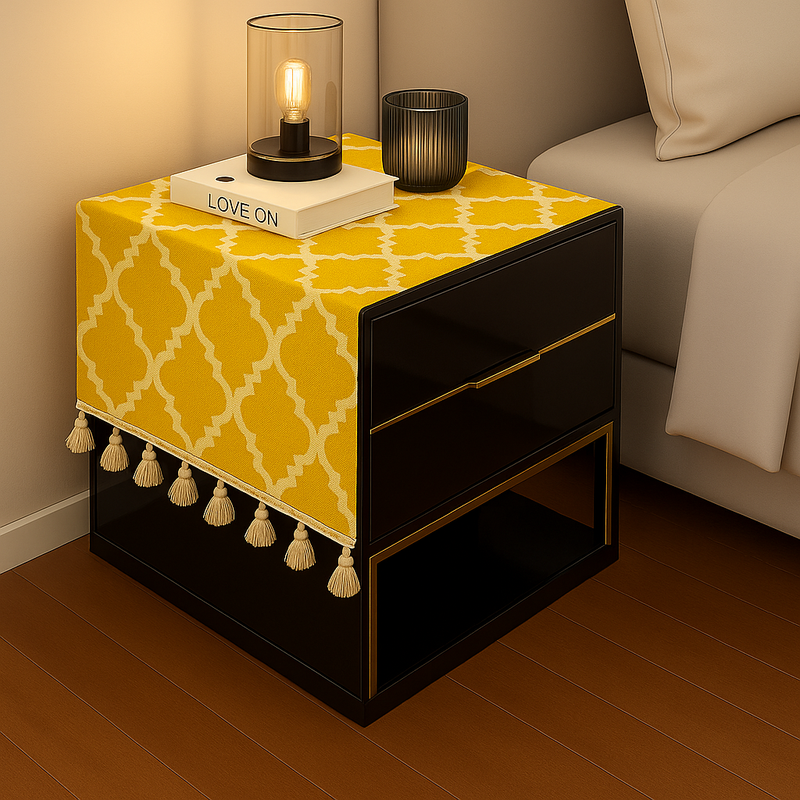 Miniatura: Yellow Diamond Multicoloured Table Runner |Nightstand, Bed Side Table Cabinet