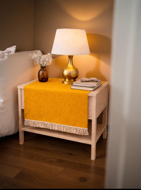 縮圖：Ocher Table Runner |Nightsocherd, Bed Side Table Cabinet