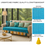 Miniatura: Cerulean Blue 4 Seater Sofa Cover With Tassels |Anti-Slip cover for Living Room