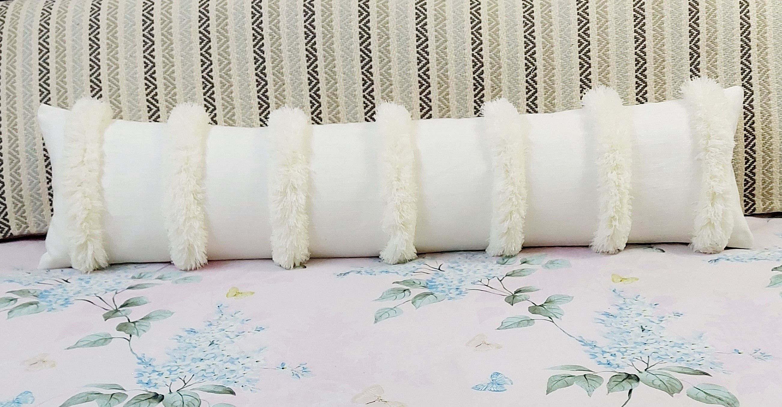 White Tufted Pillow Cover