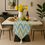 Hình thu nhỏ: Aqua Blue Multicoloured Table Runner Coffee Table, Living Room Sofa Table