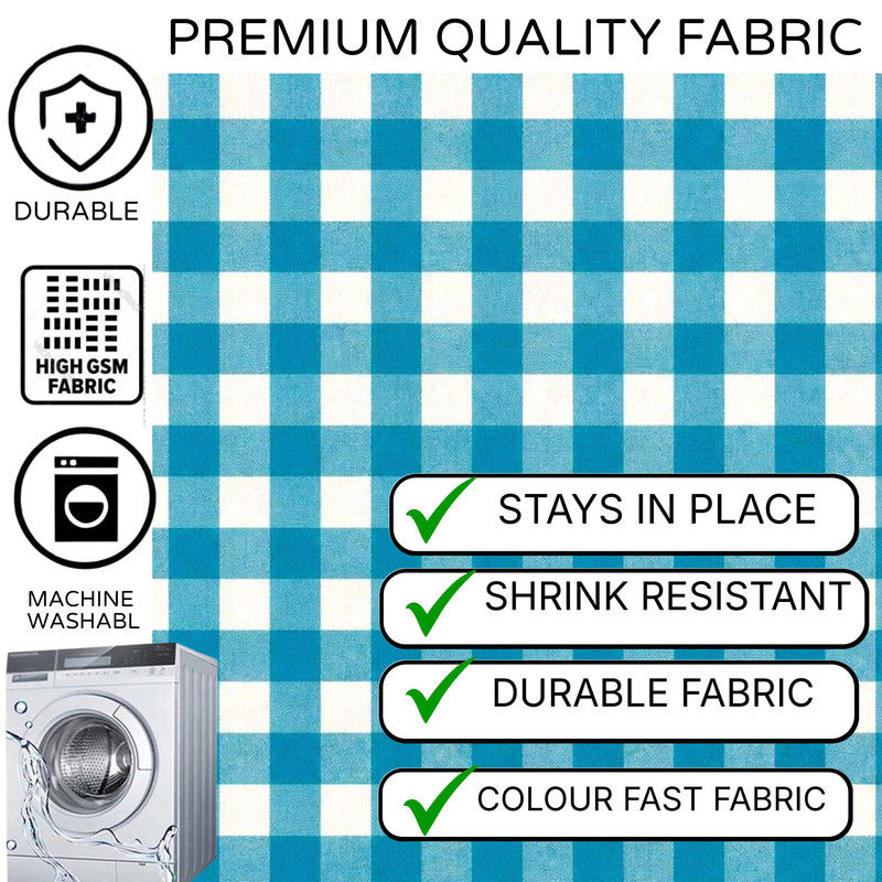الصورة المصغرة: Teal Blue-White Table Runner |Nightstand, Bed Side Table Cabinet