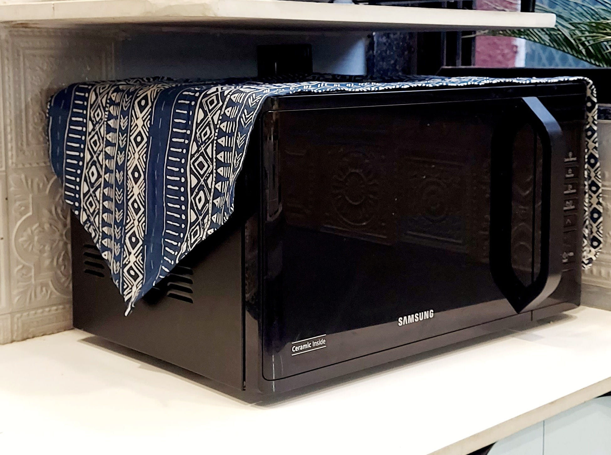 Navy Blue Tribal Microwave/Oven Cover
