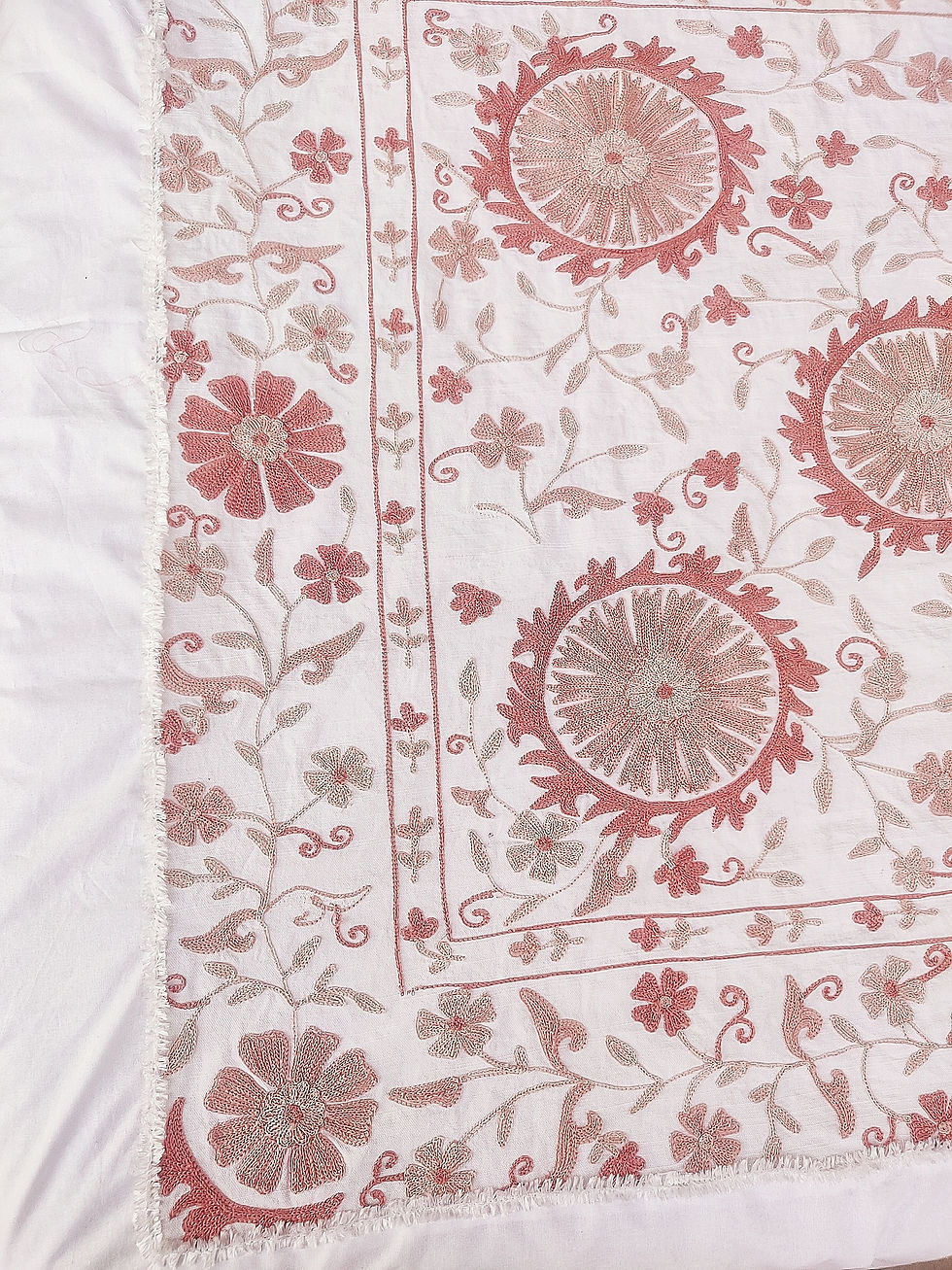 Thumbnail: Embroidered Table Cover with Tassels