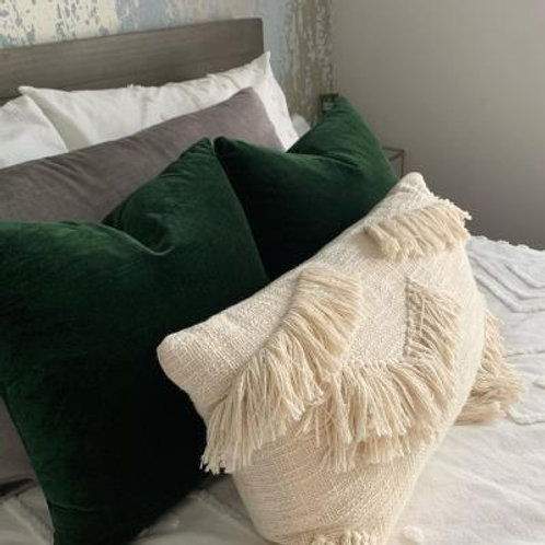 Emerald Green & Neutral Boho Combo- Set of ,3