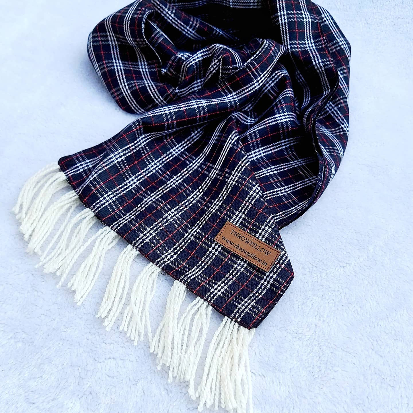 Black Plaid Scarf