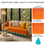 Miniatura: Orange 6 Seater Sofa Cover With Tassels |Tassel Sofa Throw 3+2+1 Seater Set