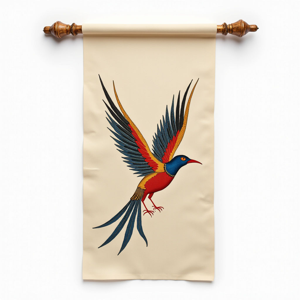 Mythical Bird Scroll