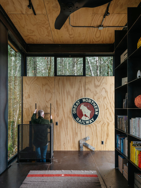 loft area of modern studio space