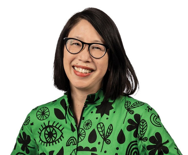 portrait of architect Ming-Lee Yuan in green and black blouse