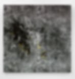 abstract art in gray and gold UV ink on aluminum