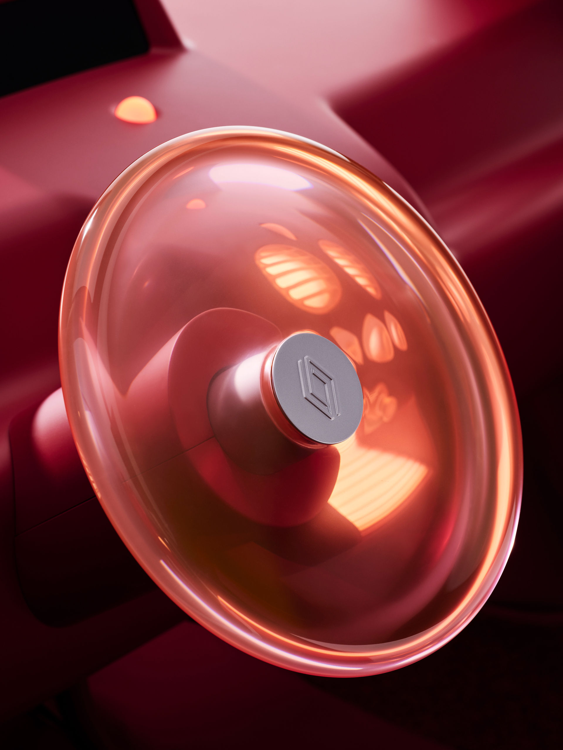 red steering wheel in Renault concept car designed by Sabine Marcelis
