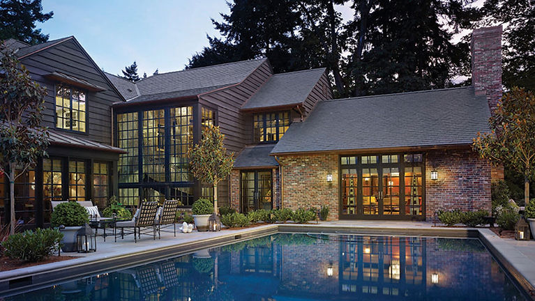 SHKS ARCHITECTS exterior of home with pool