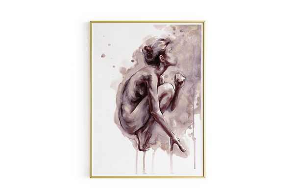 lámina de arte artesanal de ilustración pintura de judit miau