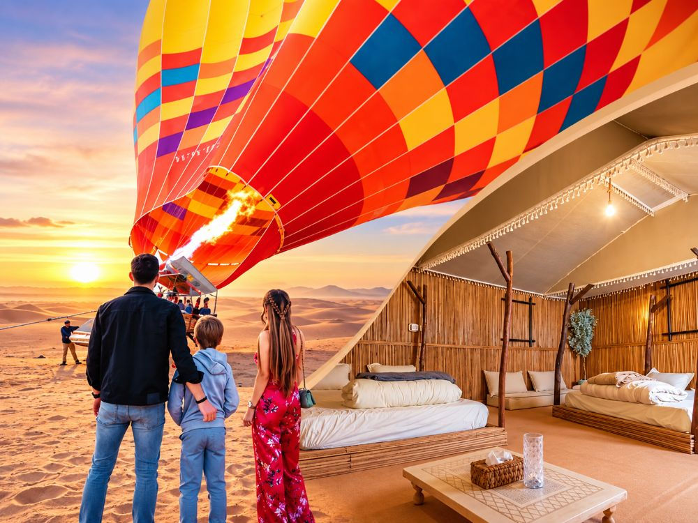 Family Overnight Adventure Safari With Hot Air Balloon Gift Voucher - Ithara.ae