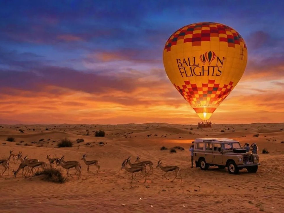 Hot Air Balloon Flight With Vintage Land Rover Adventure - Gift Voucher - Ithara.ae