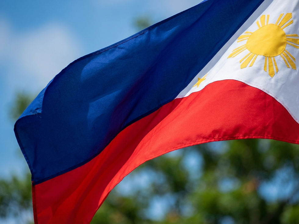 Philippines national flag waving