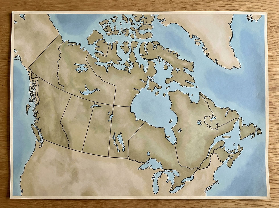 Clean minimal map of Canada