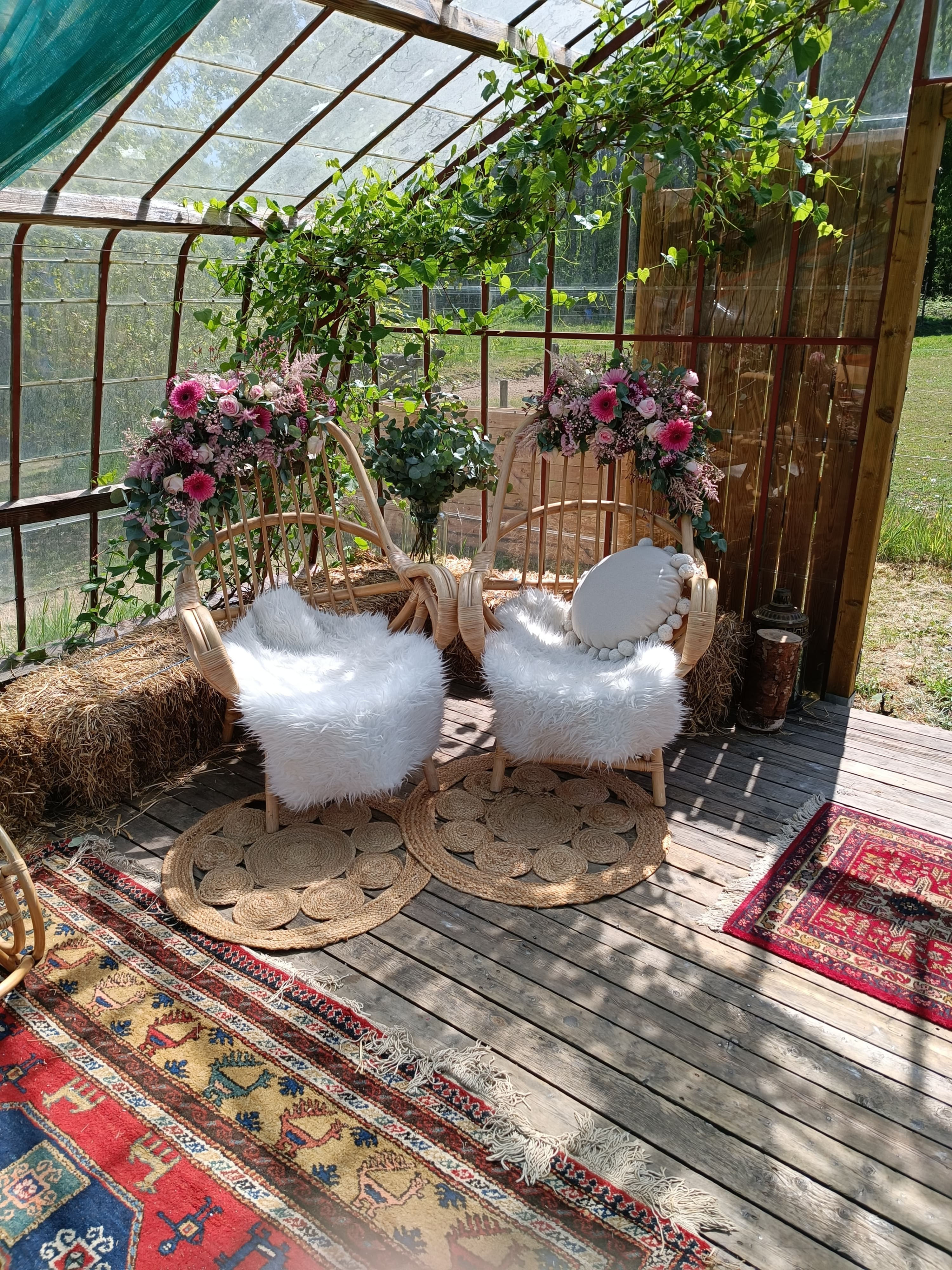 Duoset jute rond tapijt klein