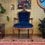 Miniature : Chaise de velours bleue