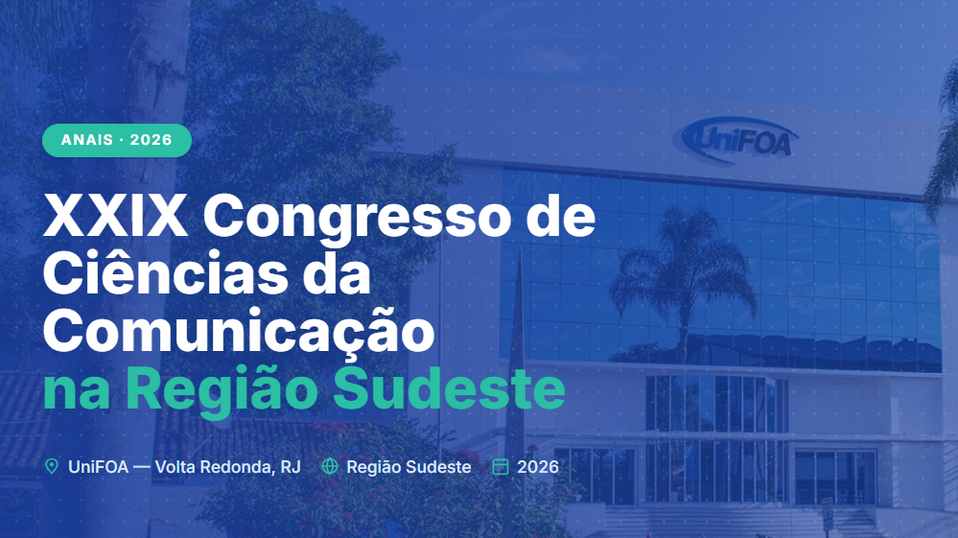 Anais do Intercom Sudeste 2026 já estão disponíveis para consulta