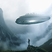 Spaceship Landing on Earth