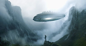 Spaceship Landing on Earth