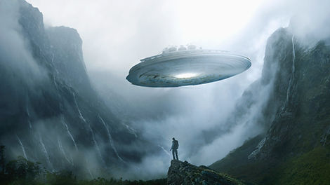 Spaceship Landing on Earth