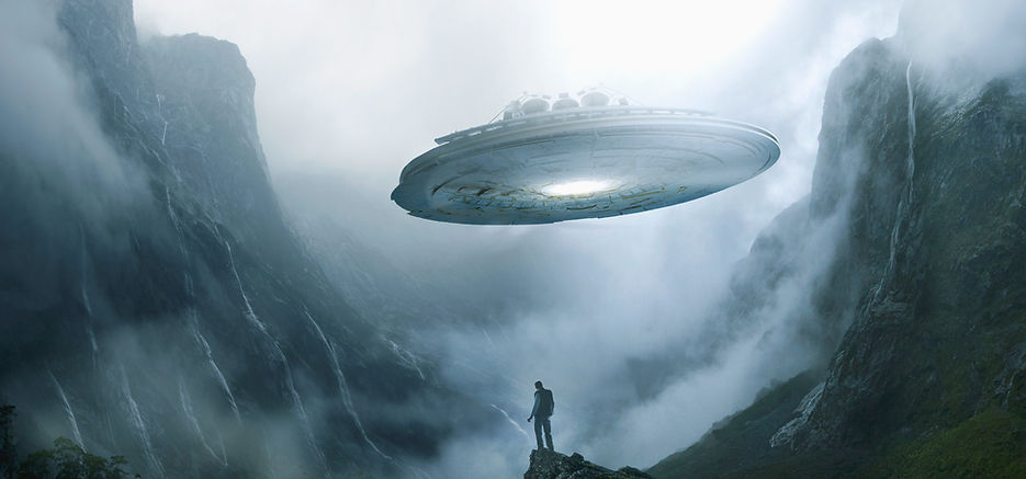 Spaceship Landing on Earth