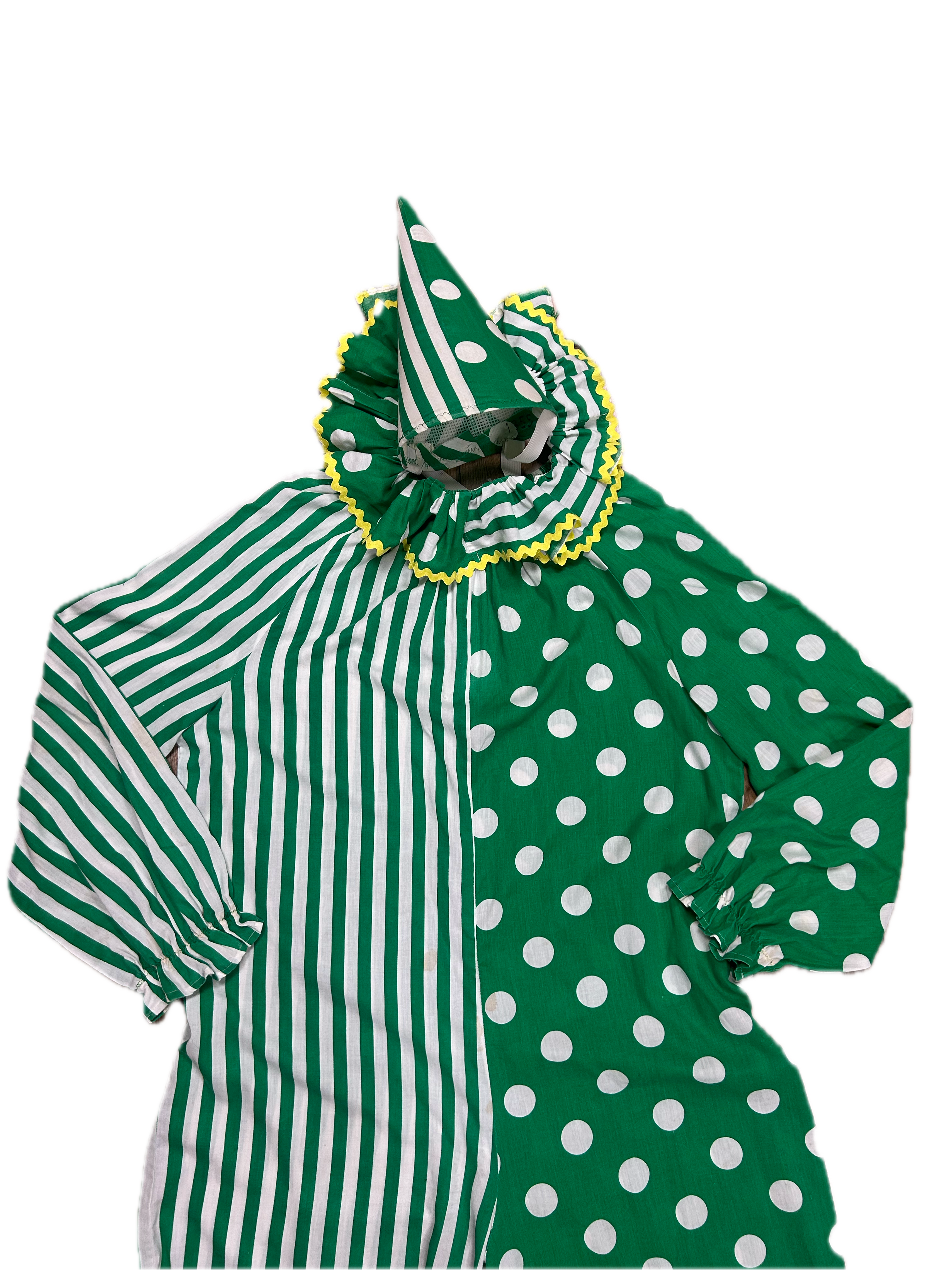 Handmade vintage 3 piece clown costume