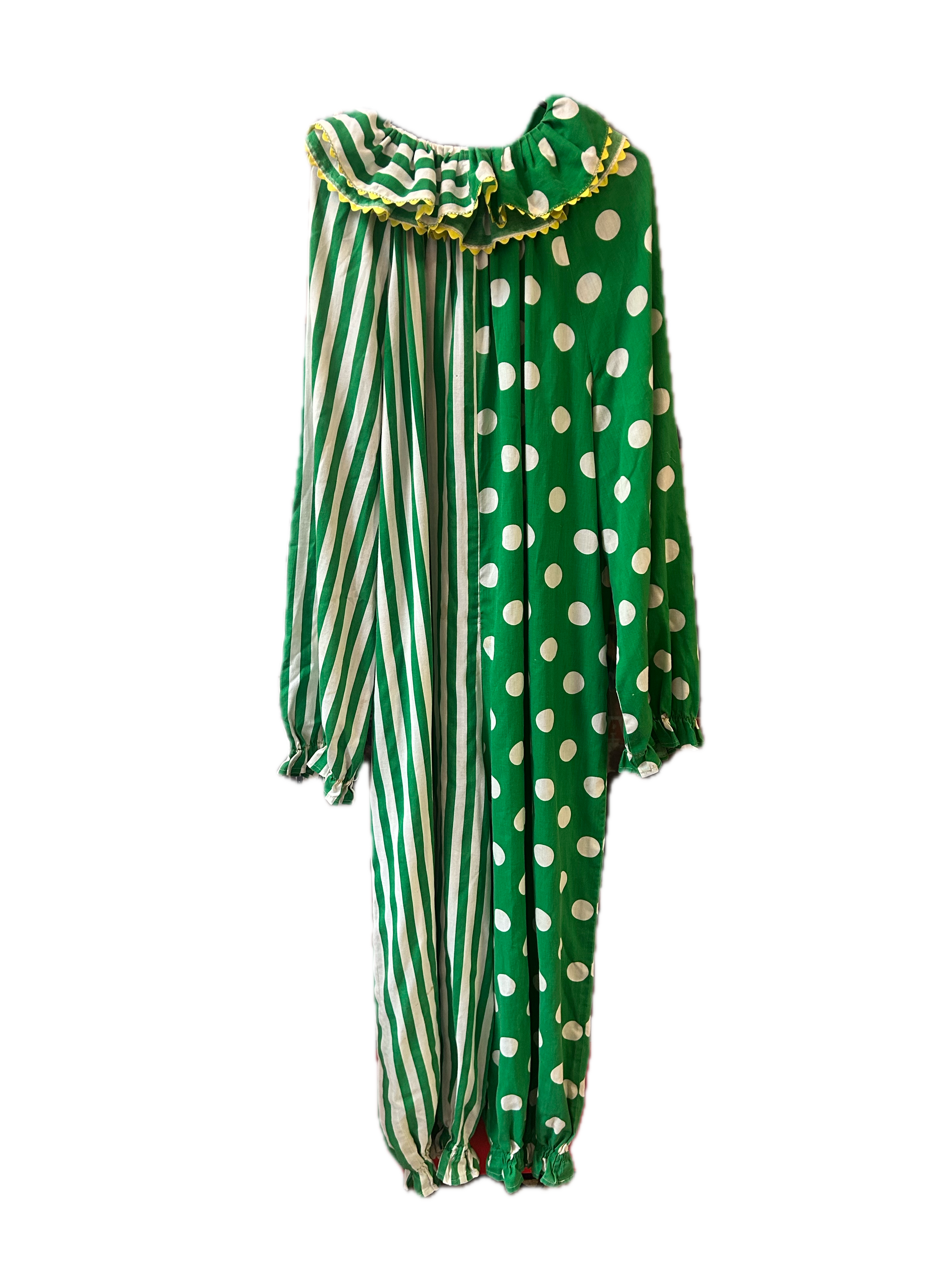 Handmade vintage 3 piece clown costume