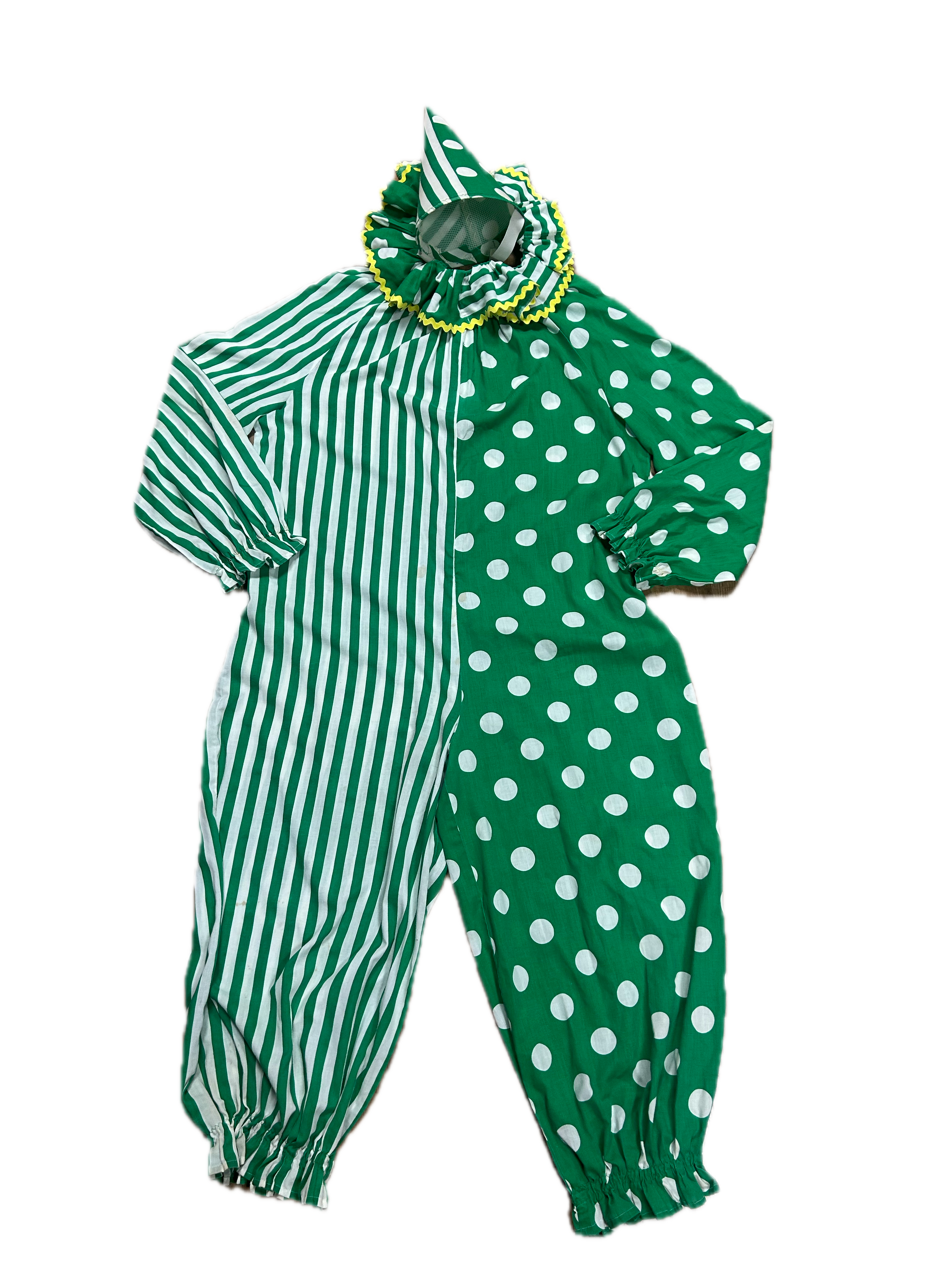 Handmade vintage 3 piece clown costume