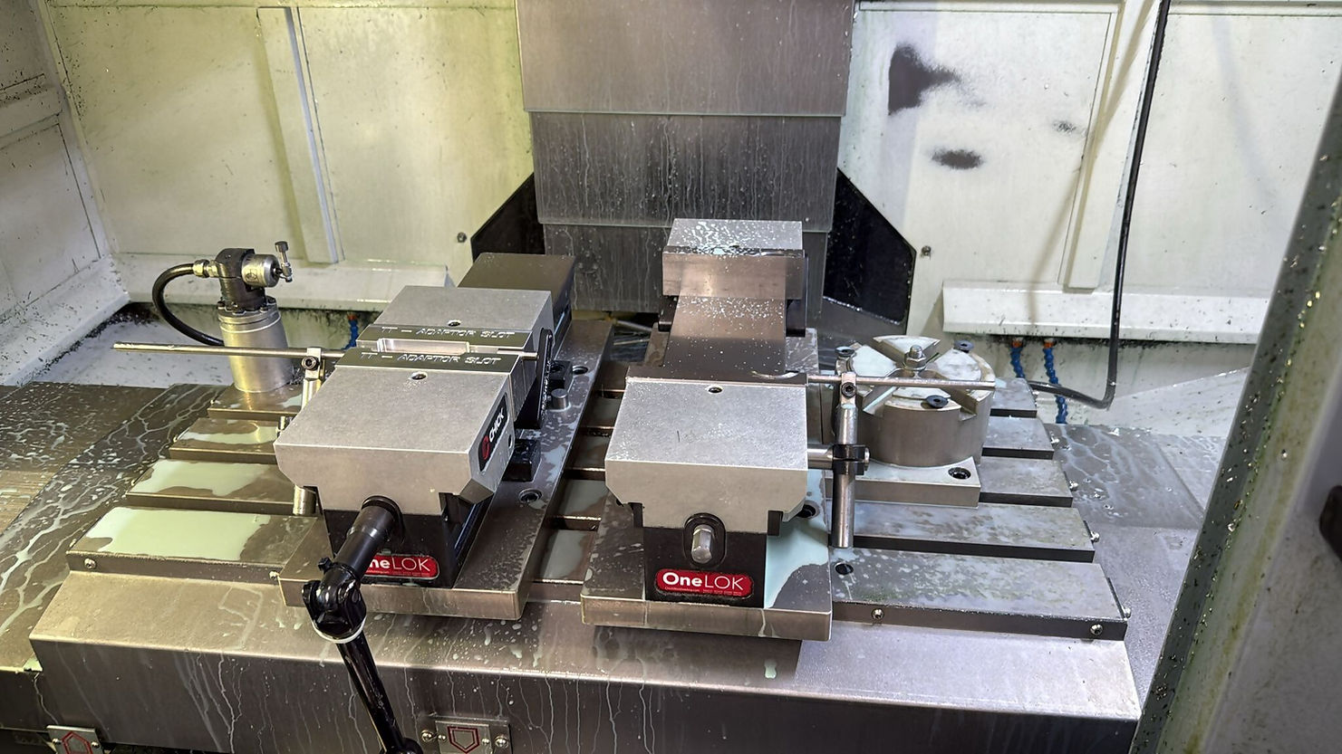 A machines equipped with hydraulic rotary axis capability.