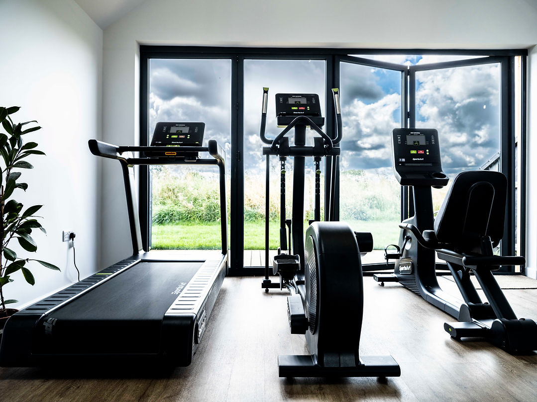 Inside view of gym pod