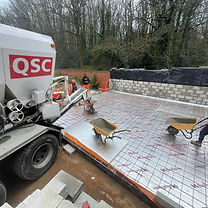 Wheelbarrowing Concrete