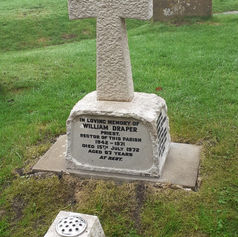 Draper Purbeck stone headstone