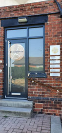 A large business door
