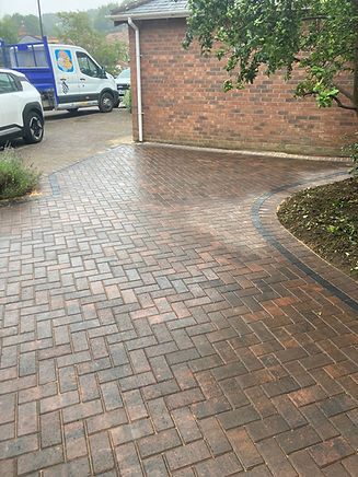 Typical block paved driveway