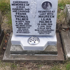 Palmer marble headstone