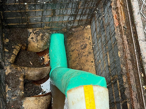 Pipe lining being installed