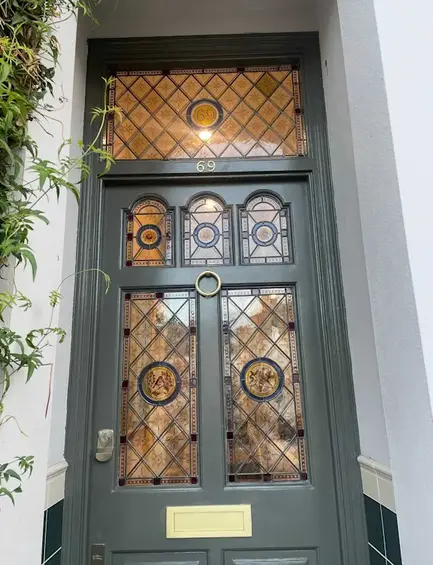 Tall front door glazing