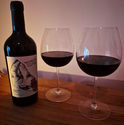 Red wine and glasses