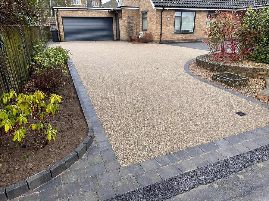 New resin driveway