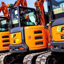 Row of diggers