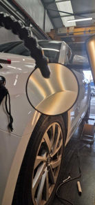 Focal lens on dent after repaired