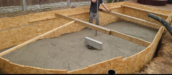 Large concrete foundation 
