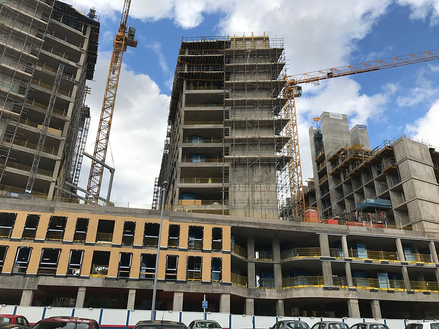 Large construction project in a City