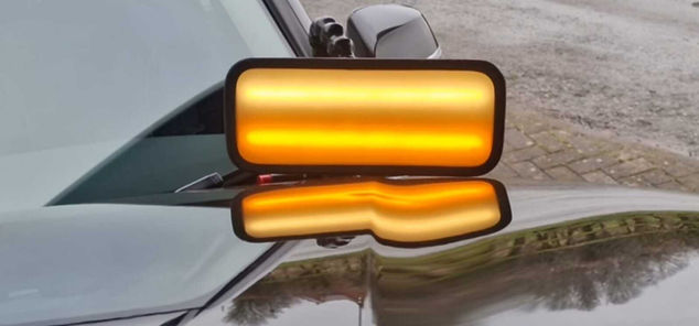 Black BMW Bonnet dent before repair landscape