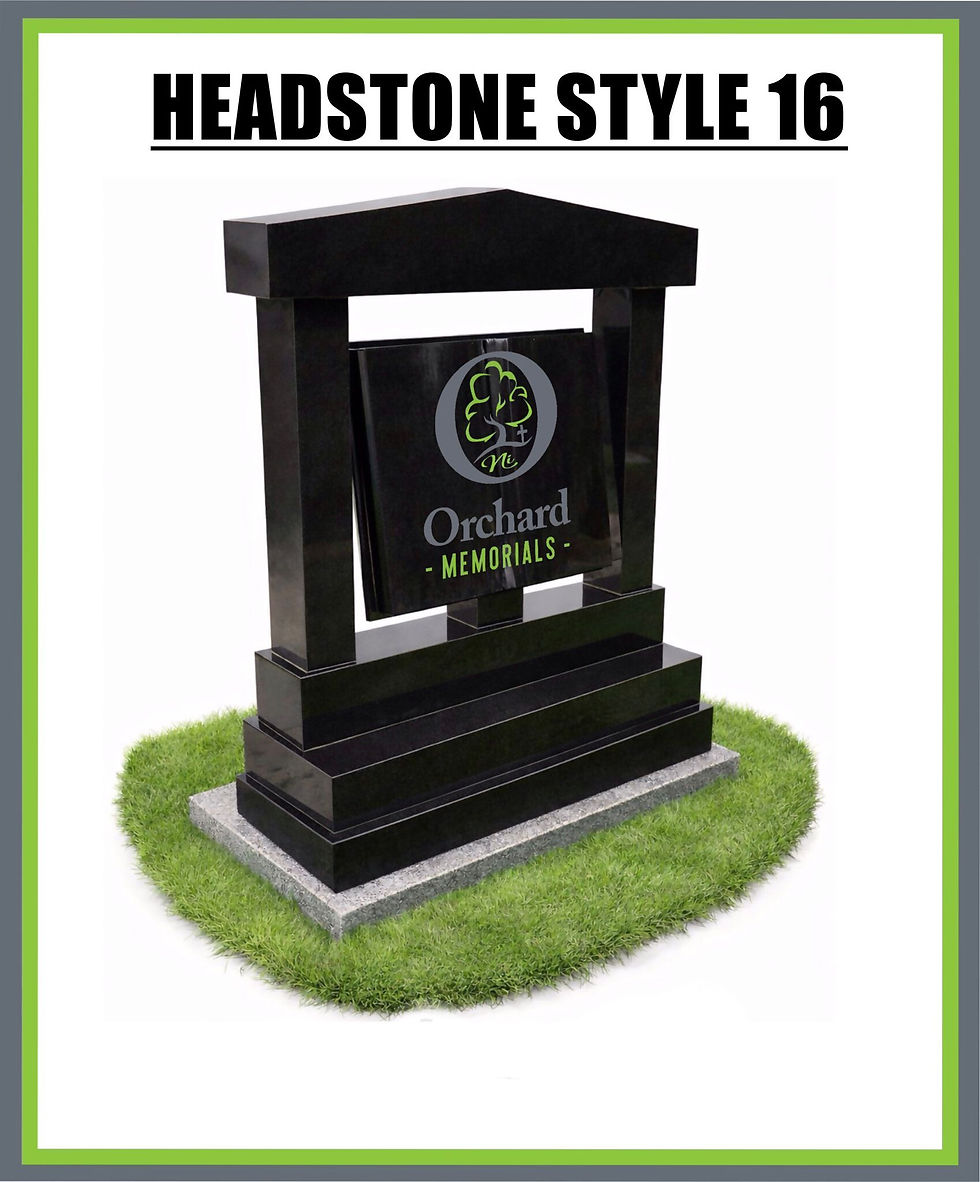 Bespoke Headstone black marble